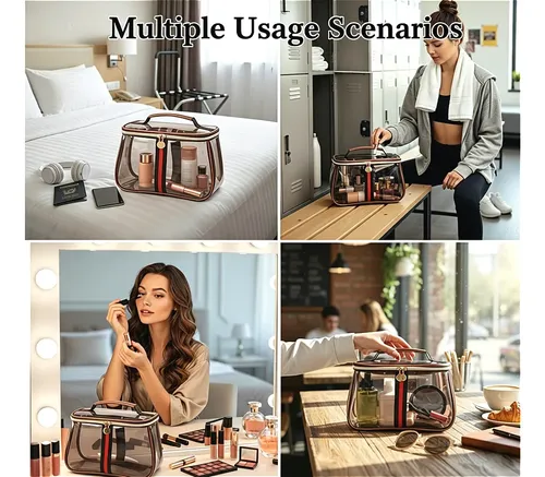 Neceser Pvc Transparente Impermeable Maquillaje Clear Makeup Bag