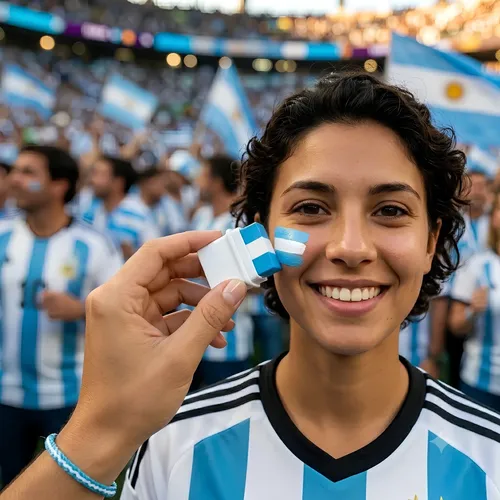 Kit 10 Maquillajes Argentina Facial Mundial Stick Pintura