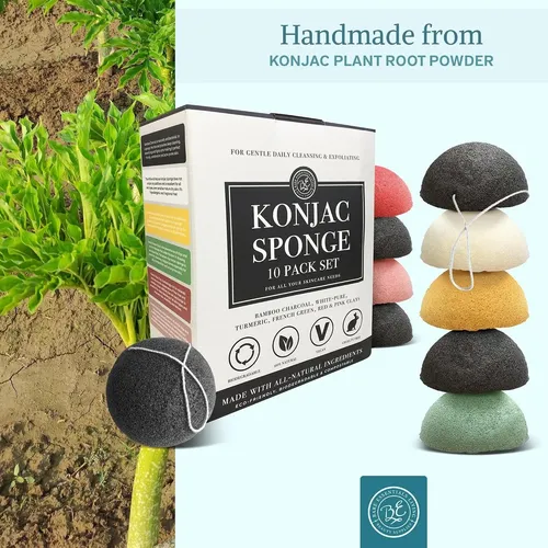 Bare Essentials Living Konjac Sponges Set 10