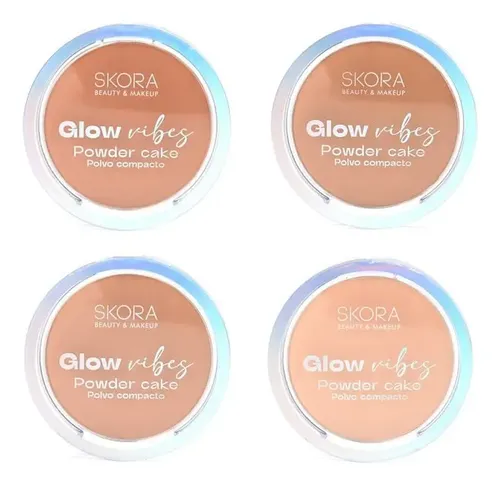 Polvo Compacto Color Para Sellar Maquillaje Glow Ribes Skora