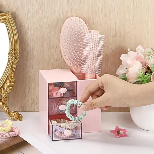 Organizador De Accesorios Para El Cabello De 3 Capas