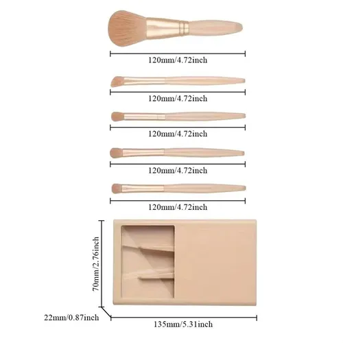 Estuche Con Brochas De Maquillaje Para Viaje
