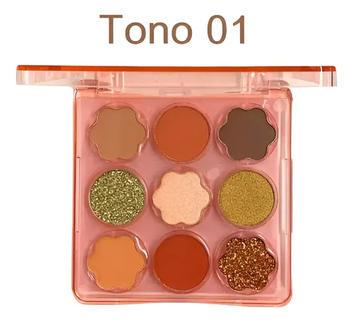 Paleta 9 Sombras Matte Shimmer Glitter Mini Pink Pink21