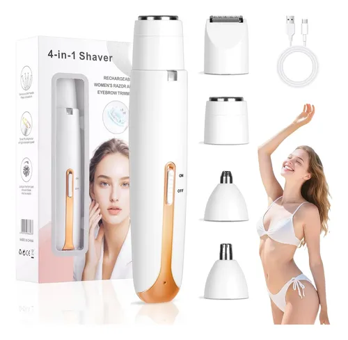 Recortadora Eléctrica Femenina 4 En 1 Body Intimate White 12