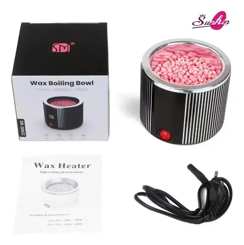 Derretidor De Cera Mini Bowl Calentador De Cera Depilatoria Negro