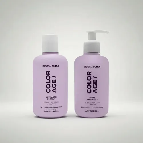 Activador De Rulos + Crema De Peinar Rulos Color Age