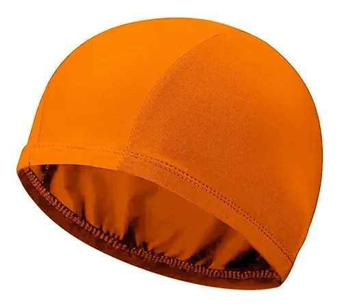 Gorra Natacion Pileta Unisex Lycra Tela Resistente Cloro Color Naranja Tamaño Unico