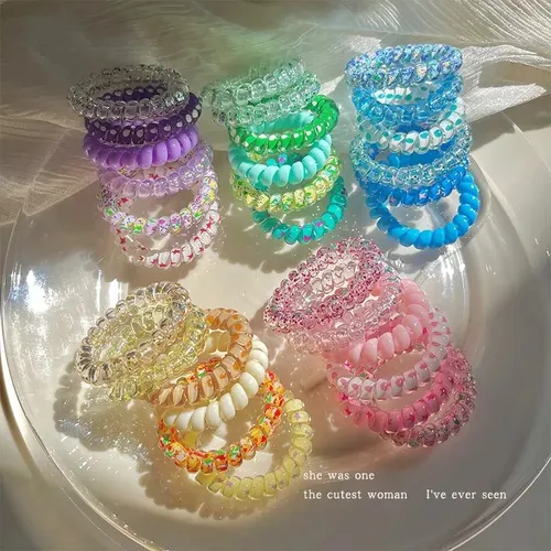 6 Cintas Para El Cabello De Colores Degradados, Gorros Con B