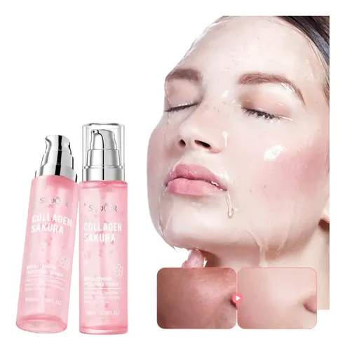 Tónico Hidratante Iluminador Colágeno Sakura Sadoer 100ml Todo Tipo De Piel Día/noche