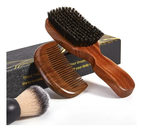 Cepillo Para Barba Y Cabello Suroseate Cerdas De Jabalí