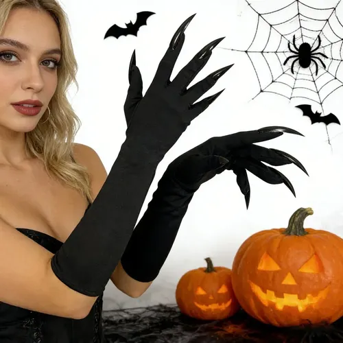 Cubierta De Uñas Larga Para Halloween Catwoman, Accesorios P