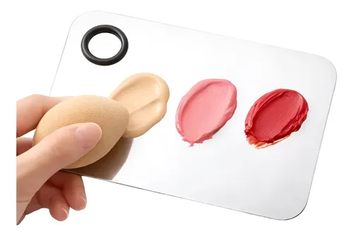 Paleta De Metal Mezcladora Para Maquillaje Uso Artistico