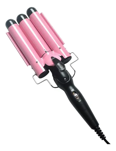 Rizador De Pelo Eléctrico De Onda Grande 3 Barril 2 Rosado