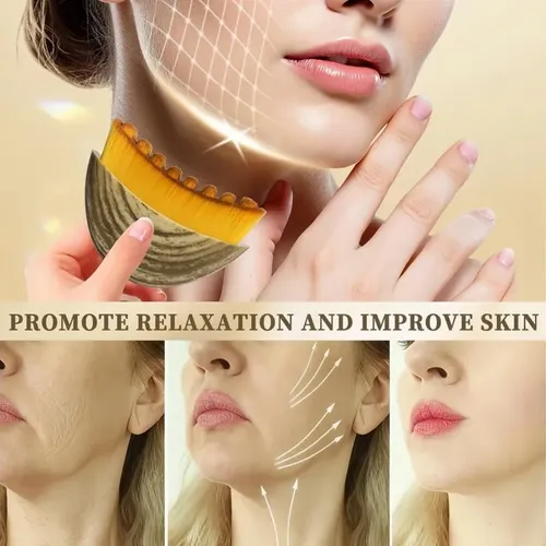 Cepillo Corporal Linfático Exfoliante Jawline Sculpting, Paq Marrón