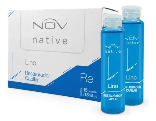 Ampolla Lino Nov Restaurador Capilar 15ml X 4 Unidades
