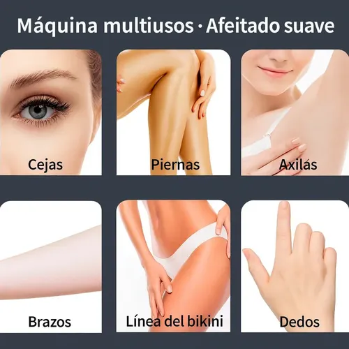 Depiladora Eléctrica 2 En 1 Recortadora Bikini Batería Negro