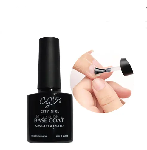 Base Coat Marca City Girl De 7ml. Transparente Uv/led