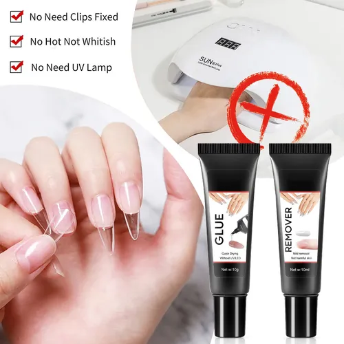 Gel Adhesivo Para Uñas Y Adhesivo Sólido Para Uñas, Pasta Fa