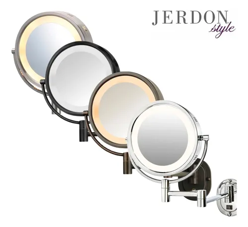 Espejo De Maquillaje Jerdon De Dos Caras Montado En La Pared