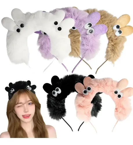Vincha Diadema Con Peluche Orejas Accesorios Para Pelo Cute