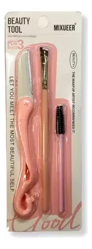 Kit Para Cejas Perfilador+pincel+cepillo Set Para Maquillaje
