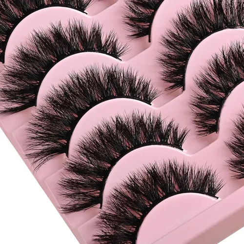 Pestañas Postizas Wispy Estilo Gato Qunety 14 Pares 6-13mm