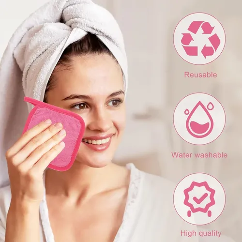 Paño Desmaquillante Puomue Microfibra 12 Unidades Rosa