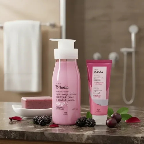Kit Jabon Y Crema Corporal Mora Roja Y Jabuticaba Natura