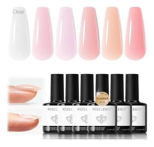 Modelones 6-colores Base Gel 6 En 1 Nude Pink