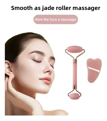 Juego De 2 Piezas Guasha Con Rodillo Facial Y Herramienta Ma