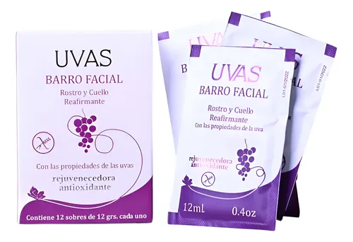 Máscara Cuidado Facial Barro Uvas 144 Ml Reafirmante +30 Tipo De Piel Mixta