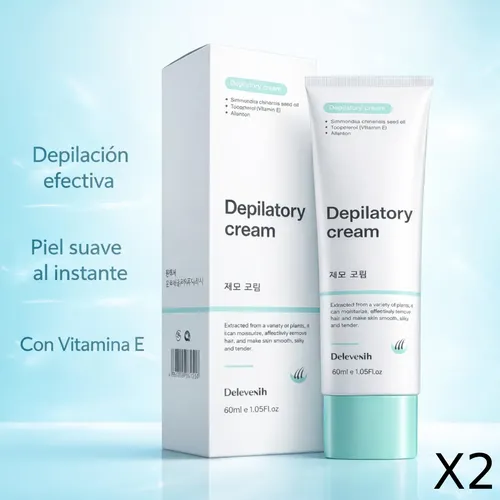 Depilatoria Rapida 60ml Crema X2 Suave Piel Sensible Unisex