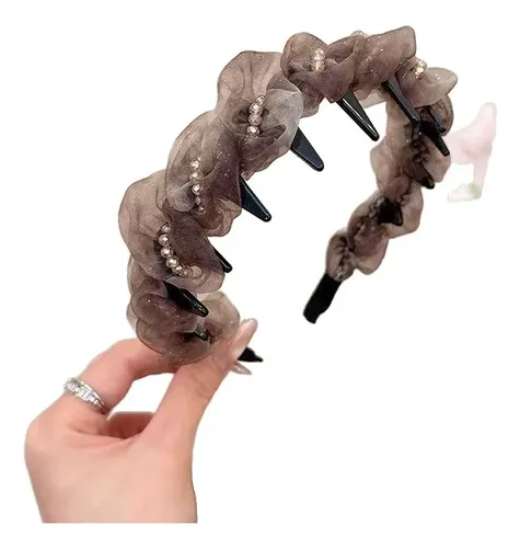 Pack 4 Pinzas Banana Tul Gasas Cuentas Accesorio Pelo Mujer