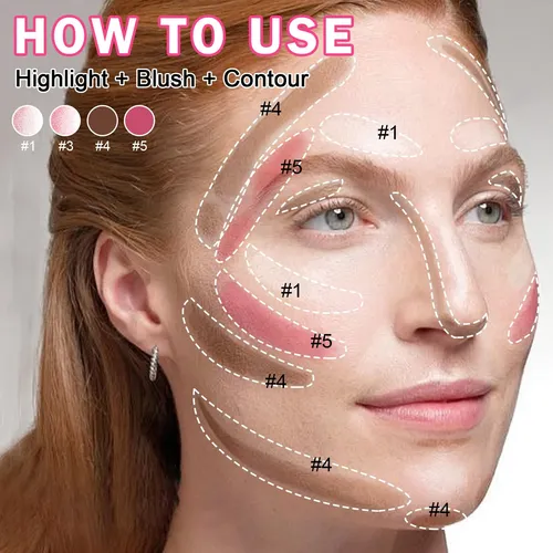 Juego De Barras De Maquillaje Multiusos For Contorno E