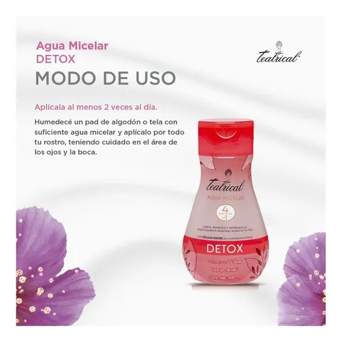 Teatrical Agua Micelar Detox 600 Ml