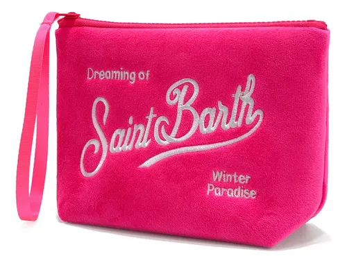 Bolsa De Maquillaje De Peluche Rojo Maletin Maquillaje A