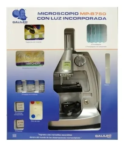 Educando Microscopio Con Luz Aumento 300x Y Espejo