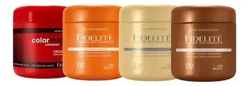 Fidelite Kit 4 Máscaras Capilar Para El Cabello
