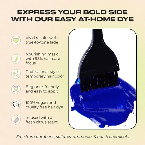 Tinte Para El Cabello Inh Azurite Blue Semipermanente 170 Ml