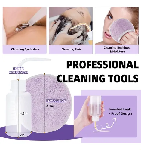 Kit De Limpieza De Maquillaje B&q 7en1 Removedor De Pestañas