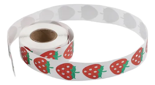 Papel Recubierto Para Regalos: Pegatinas De Fresa