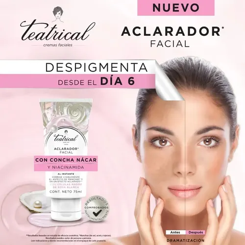 Cuidado Facial Teatrical Aclarador De Manchas De 75 Ml
