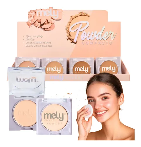 Polvo Compacto Para Fijar El Maquillaje Sellador Powder Mely