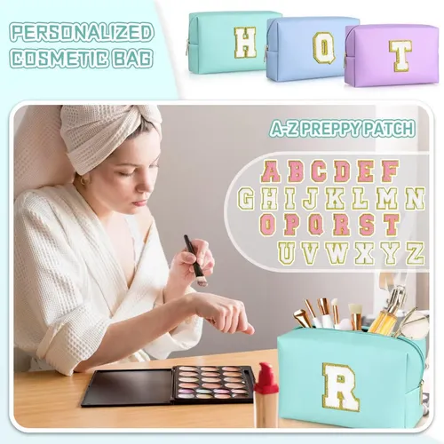 Bolsa De Maquillaje Topeast Travel Chenille Letter Pouch Azu