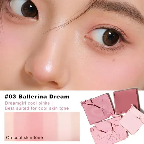 Paleta 4 En 1 Rubor Iluminador Contorno Judydoll Lilac
