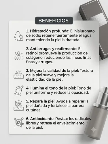 Crema Facial Acido Hialurónico Y Retinol 30g Soulgirl Knh