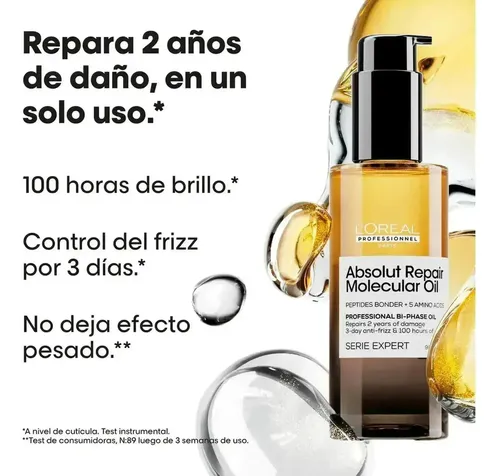 L’oréal Professionnel Absolut Repair Molecular Oil X 90 Ml