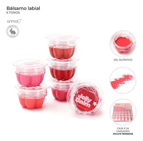 Balsamo Labial Hidratante Skora 6 Tonos Gel Hidratacion Balm