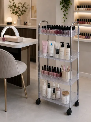 Organizador Productos De Belleza 4 Estantes Transparentes