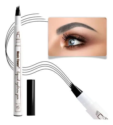 Lápiz De Cejas Music Flower Negro 04 A Prueba De Agua